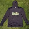 Espalda del buzo Alianza Jesús María con inscripción verde